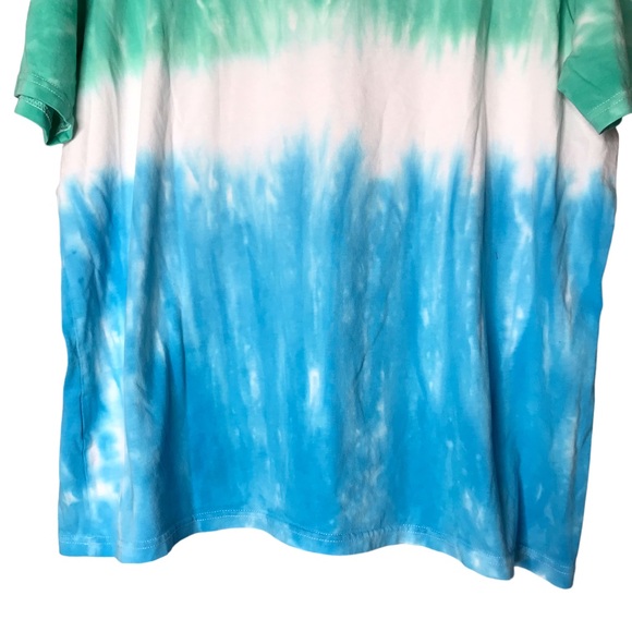Chubbies Tie Dye Short Sleeve Tee Green Blue Cotton T-Shirt Men’s 2XL - Picture 9 of 9